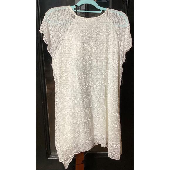 Indigo Soul Women's Lined Shirt Dress 3XL Ivory Lace Bell Sleeve - Picture 7 of 7